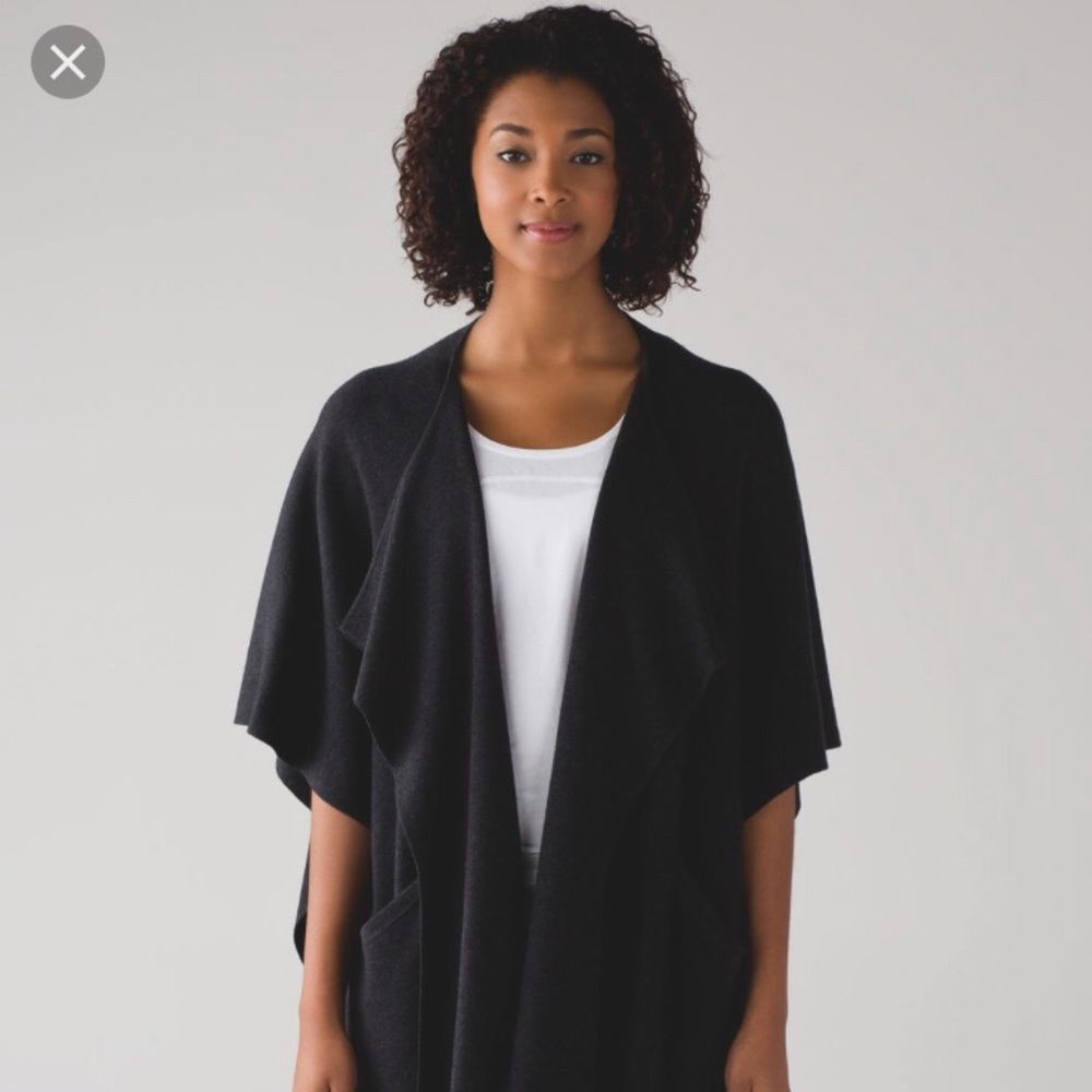 After Asana Wrap Heathered Black